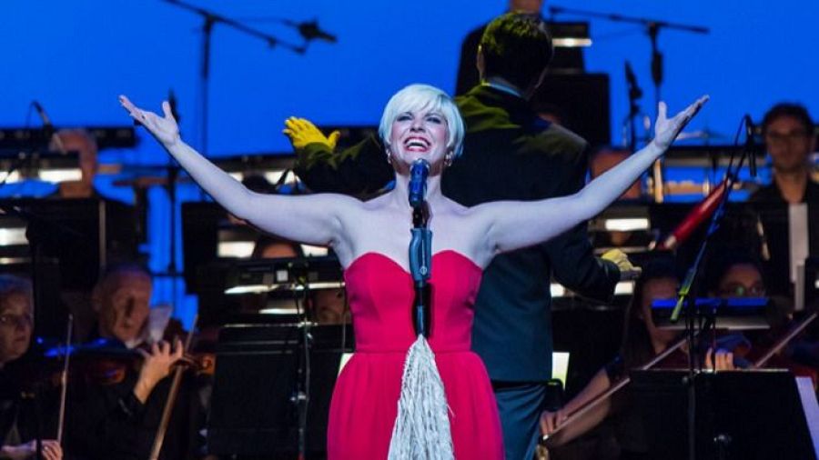 Pasión Vega, en la presentación de '40 Quilates' en el Teatro Real de Madrid