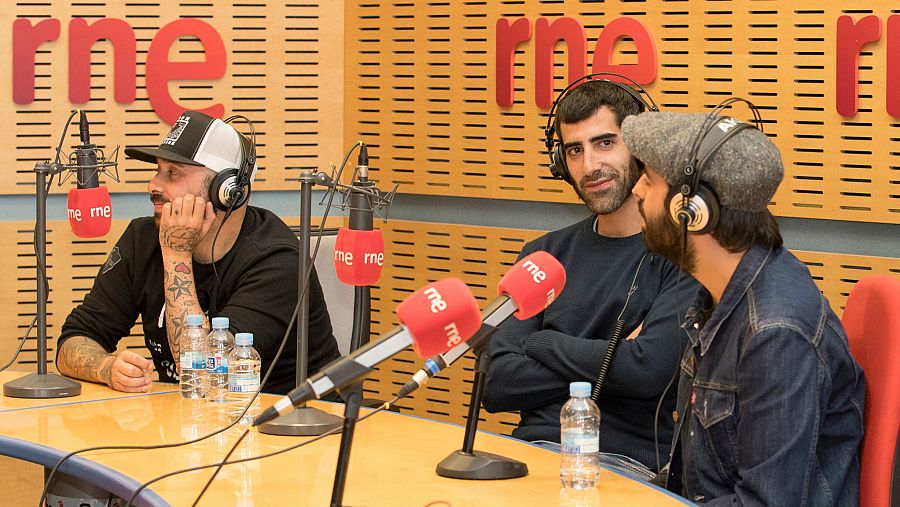 La banda, en un momento del programa