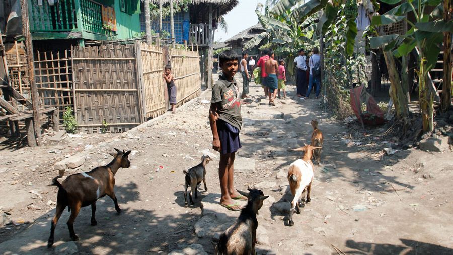 La vida en la aldea en el norteño estado de Rakhine