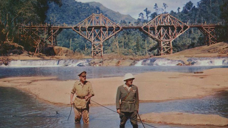 Rodaje de la película 'El puente sobre el río Kwai'