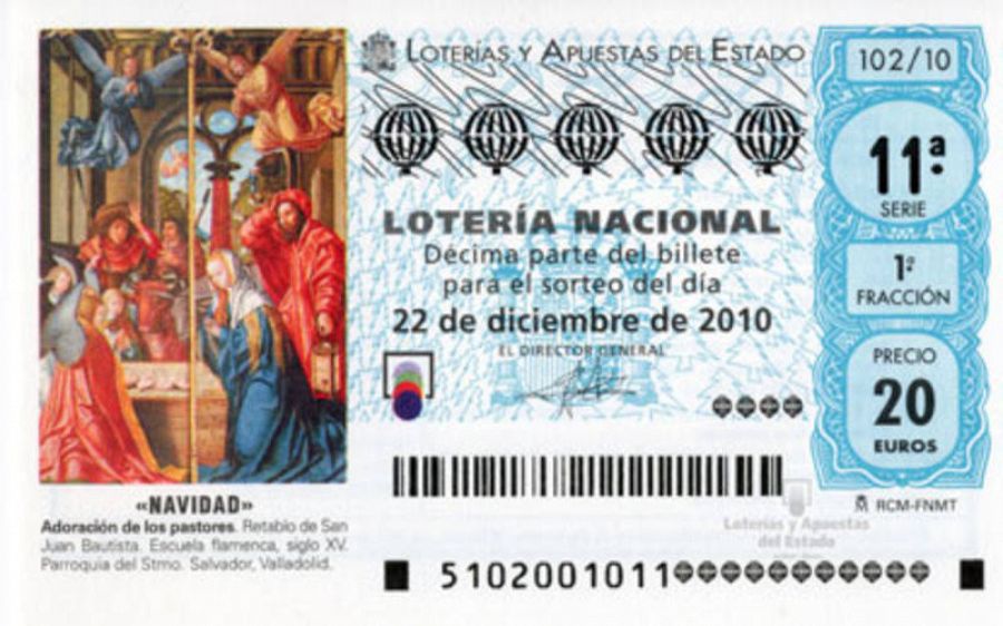 Decimo de Lotería de Navidad de 2010