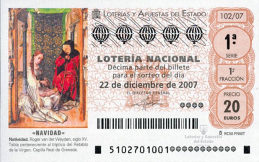 Décimo de Lotería de Navidad de 2007