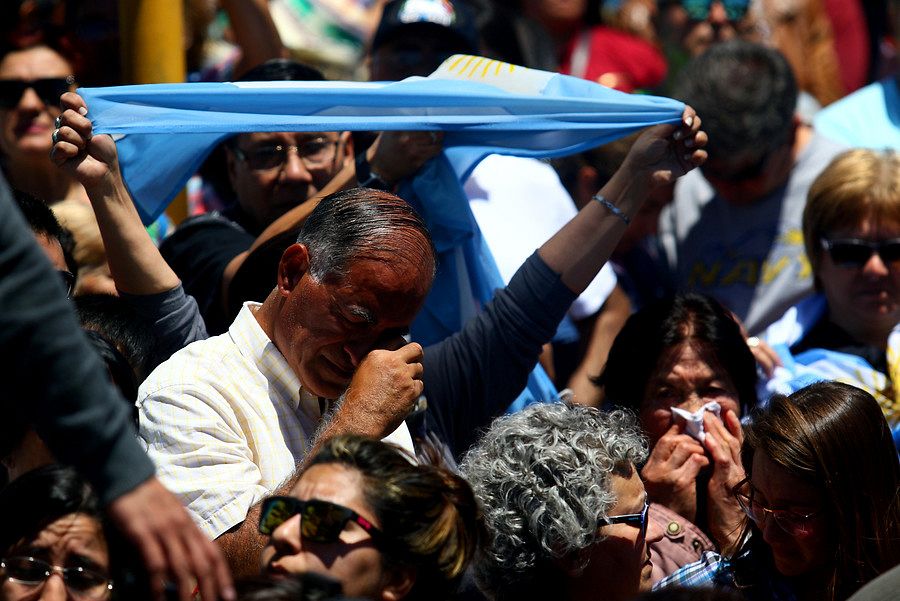 Familiares de los tripulantes del submarino