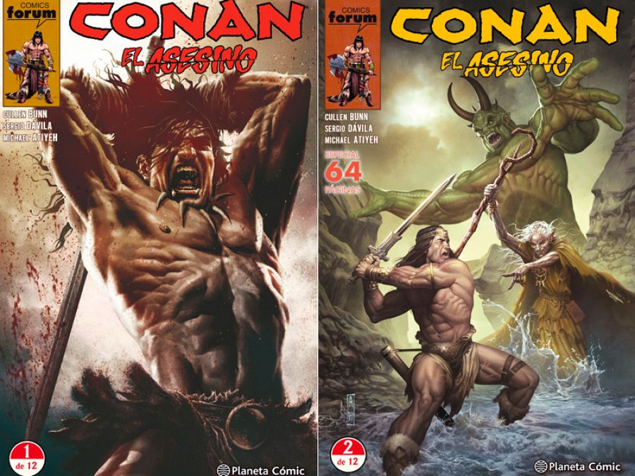Portadas de los dos primeros números de 'Conan el asesino'