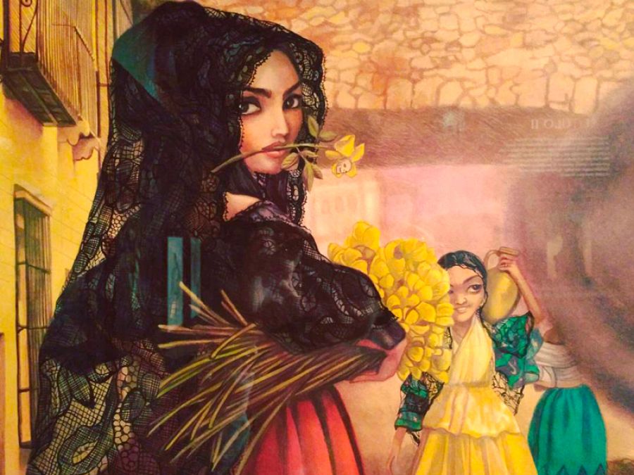 Detalle de una ilustración de 'Carmen', de Benjamin Lacombe