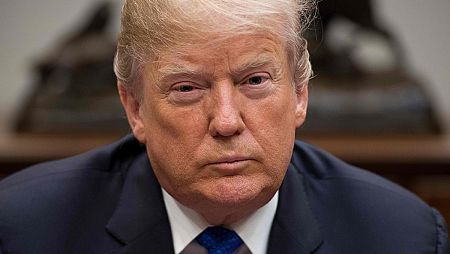 Donald Trump, en una reunión con senadores republicanos este jueves