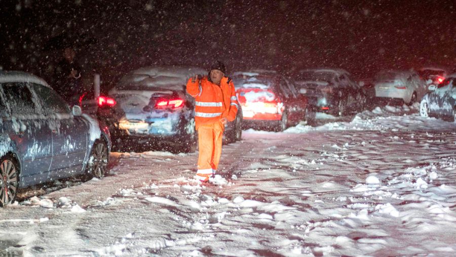 La autopista AP-68, en sentido Logroño, a la altura del kilómetro 79, en sentido Zaragoza, cortada al tráfico