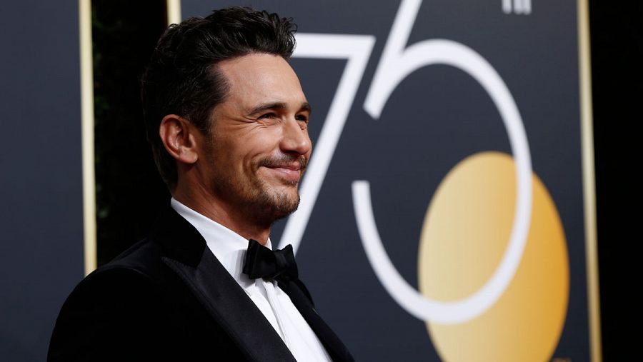 El actor y director James Franco, a su llegada a la gala de los Globos de Oro