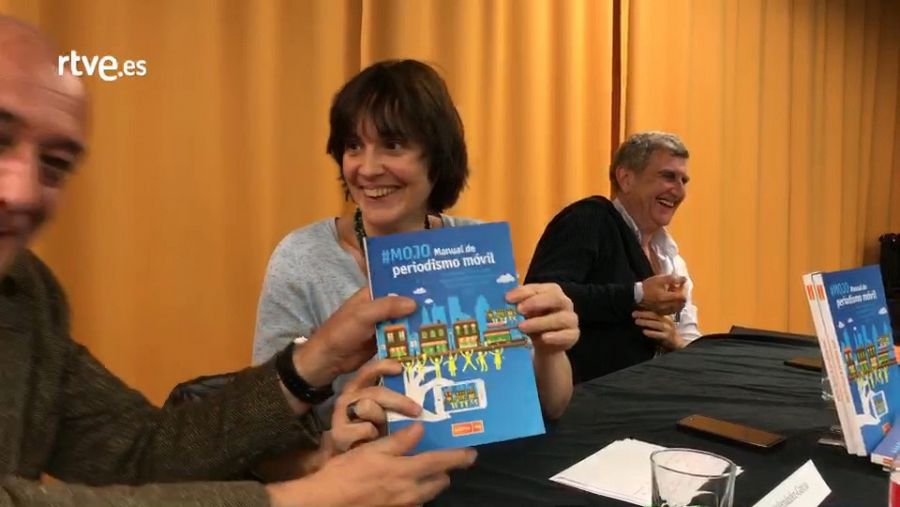 Núria Fernández, José Manuel Pérez Tornero y Miguel Ángel Martín en la presentación del libro 