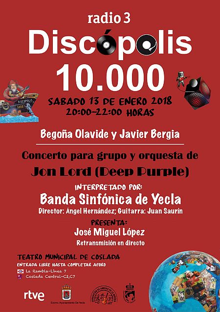 Cartel de la fiesta que prepara 'Discópolis' por sus 10.000 programas