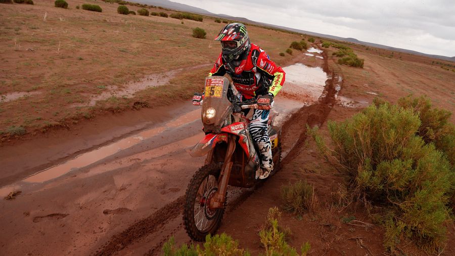 Joan Barreda durante la séptima etapa del Rally Dakar 2018