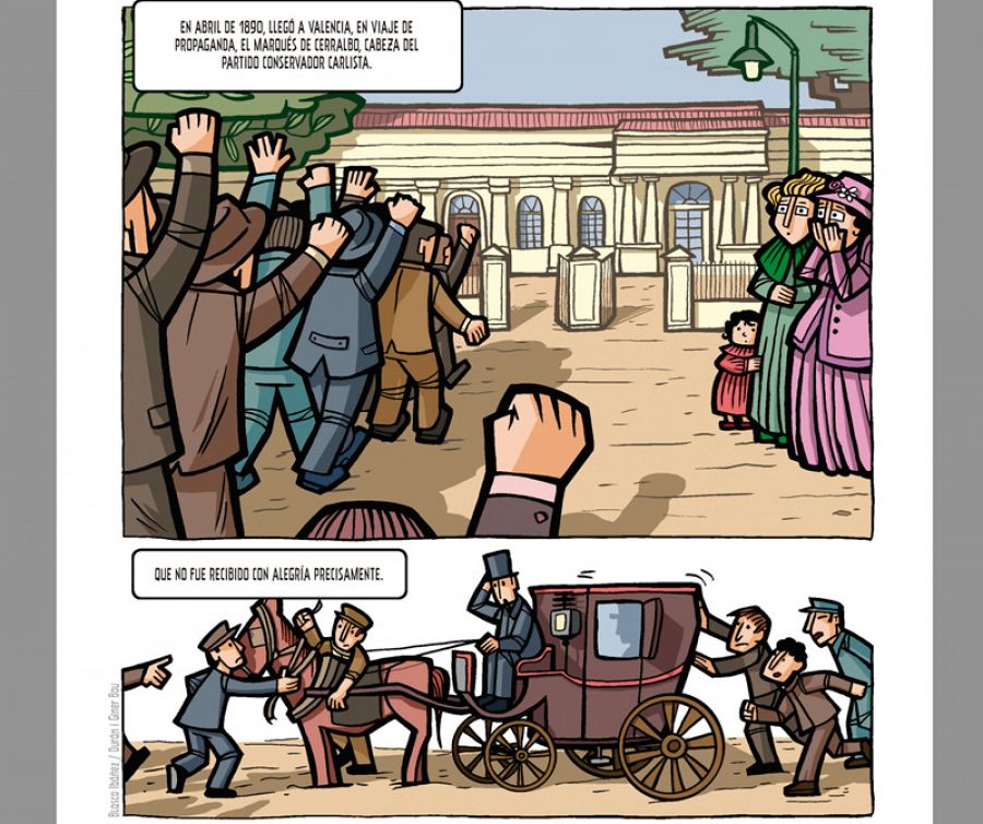 Viñetas del cómic 'Vicente Blasco Ibáñez: Una vida apasionante'