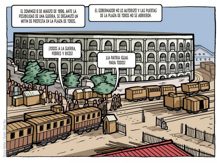 Viñeta del cómic 'Vicente Blasco Ibáñez: Una vida apasionante'