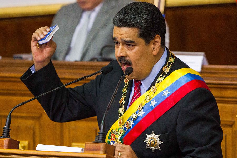 El presidente de Venezuela, Nicolás Maduro, durante su intervención ante la Asamblea Nacional Constituyente
