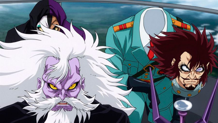 Los villanos: El Doctor Infierno, el Barón Ashura y el Conde Brocken