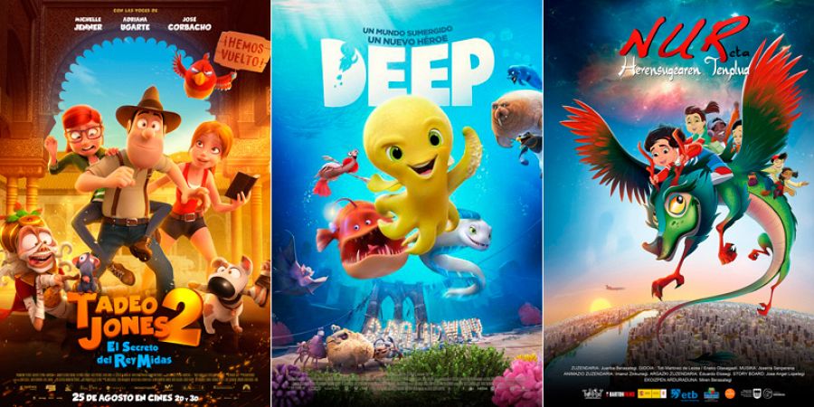 Nominadas a Mejor Película de Animación: 'Tadeo Jones 2: El secreto del Rey Midas', 'Deep' y 'Nur Eta Herensugearen tenplua'