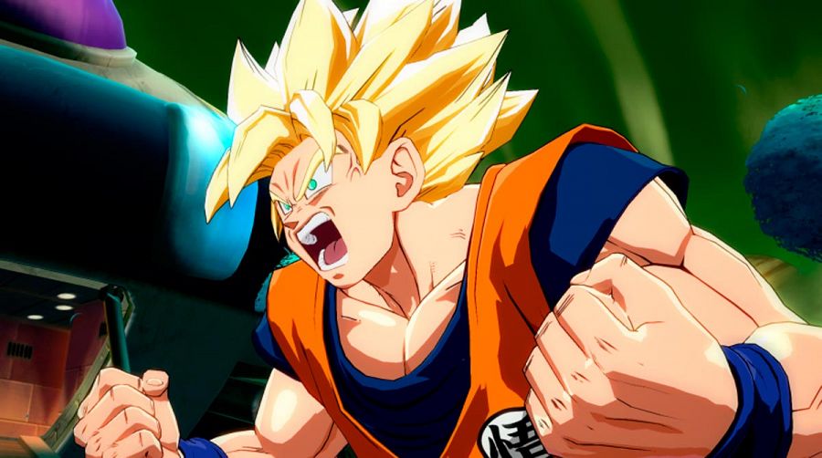 Goku transformándose en 'Super Saiyan'.