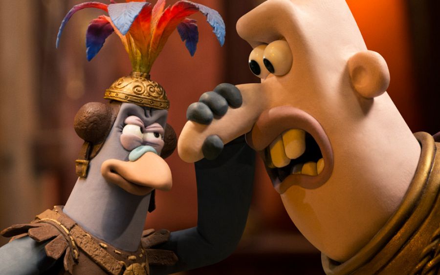 El malvado Lord Nooth con una paloma mensajera