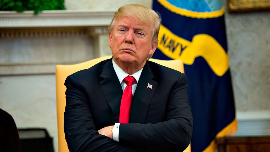El presidente de Estados Unidos, Donald Trump, este viernes en el Despacho Oval
