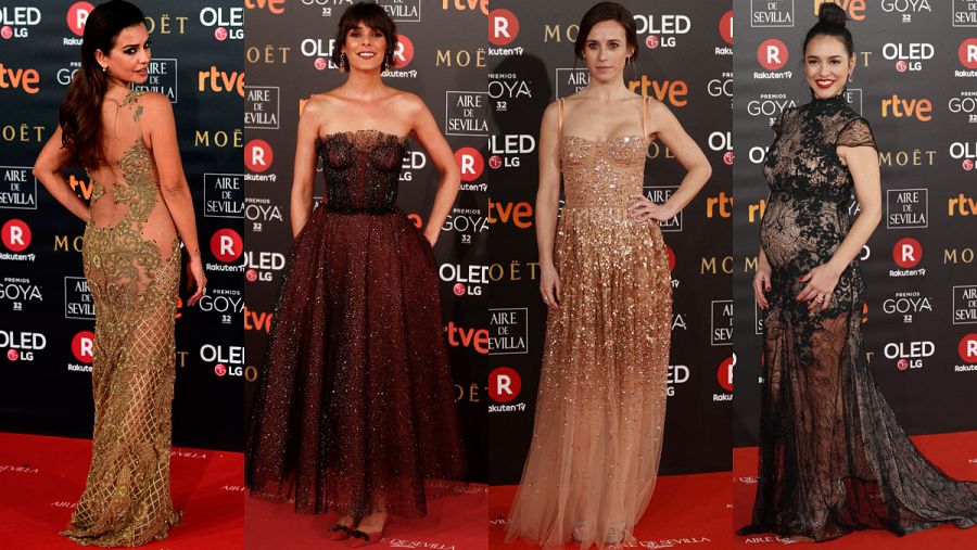 Transparencias, tules y pedrería reinaron en la alfombra roja