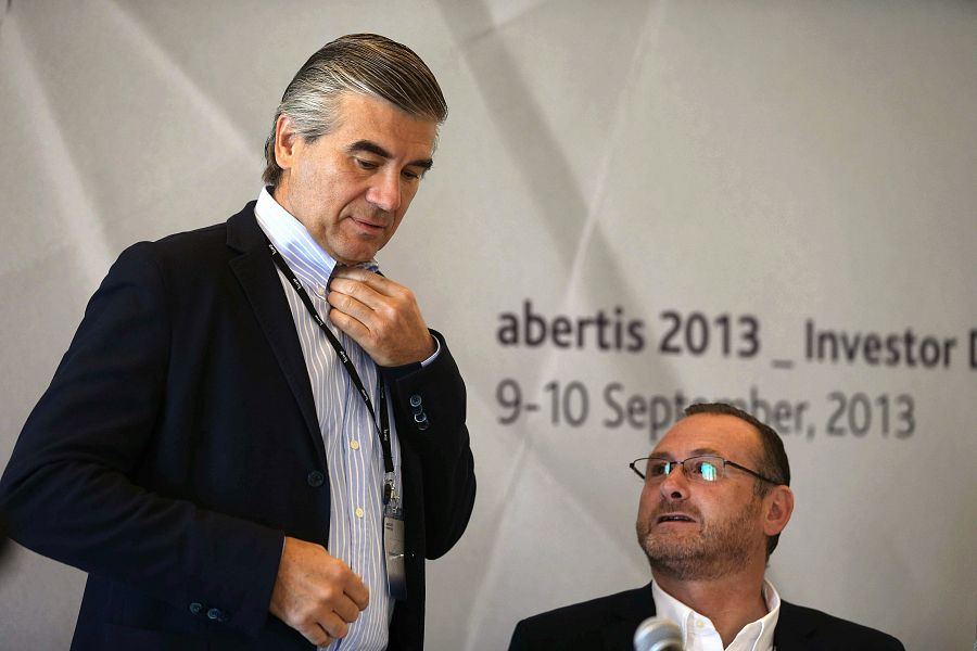 Francisco Reynés, a la izquierda, y José Aljaro, en un acto de Abertis en Río de Janeiro