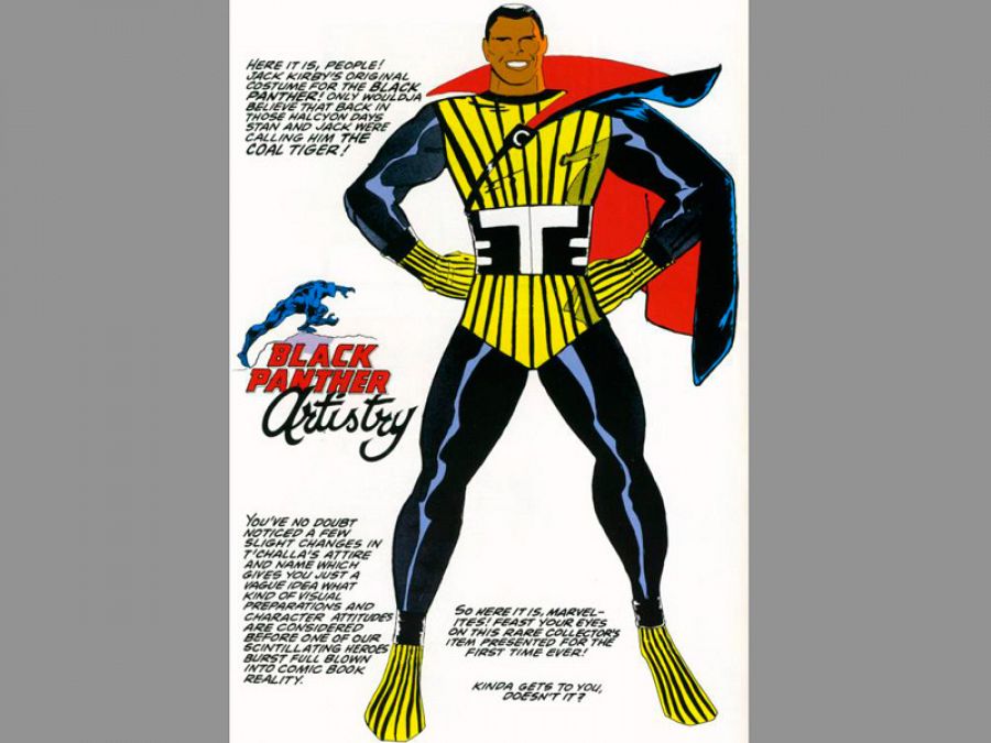 Primer diseño de Jack Kirby del Pantera Negra, cuando todavía se llamaba 'Tigre de azabache'