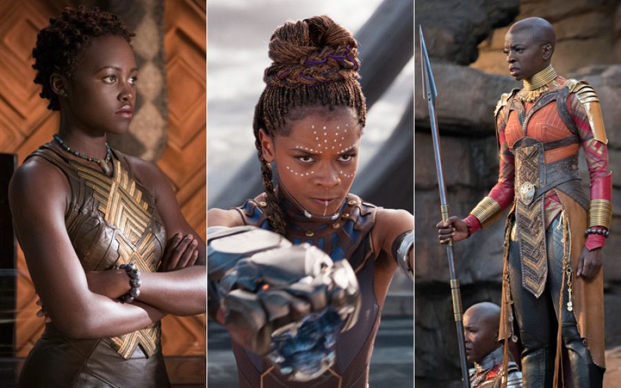 Lupita Nyong'o, Letitia Wright  y Danai Gurira