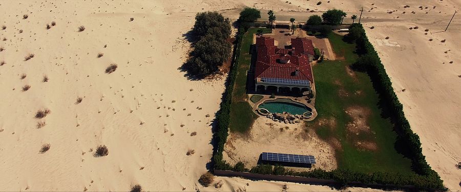 Un oasis verde en medio del desierto