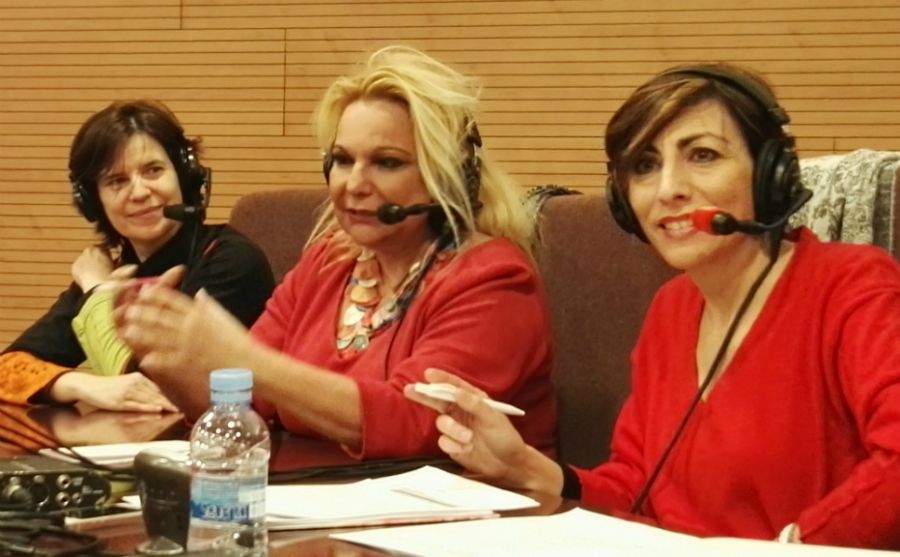 Mamen Asencio con Celia Sánchez y Belén Valenzuela.