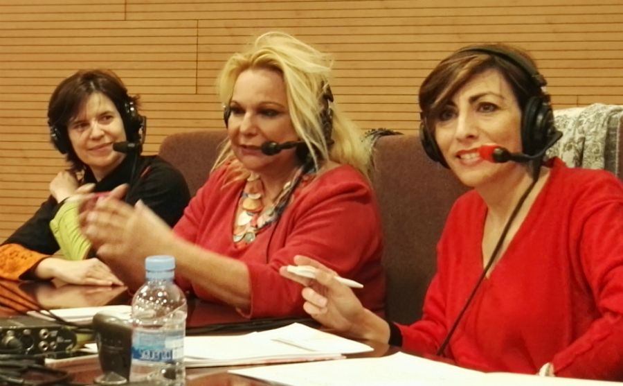 Mamen Asencio con Celia Sánchez y Belén Valenzuela.