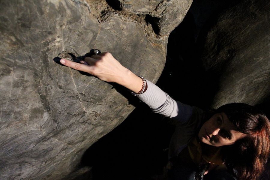 Interior del yacimiento paleolítico de la Cueva de Ardales en Málaga