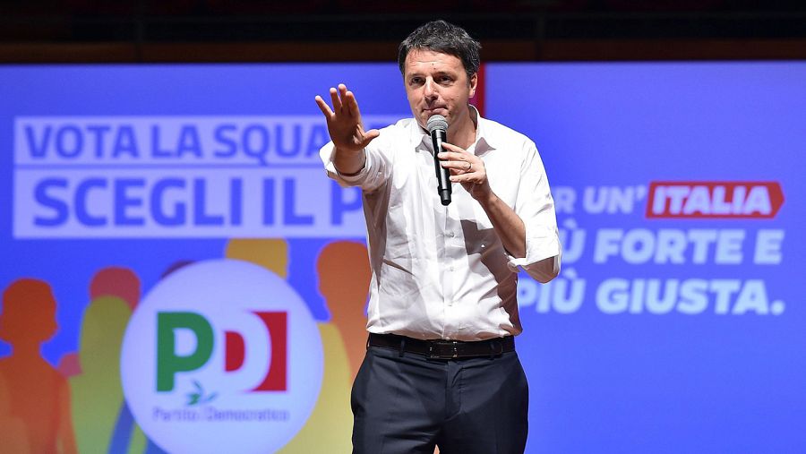 El candidato del Partido Democrático, Matteo Renzi