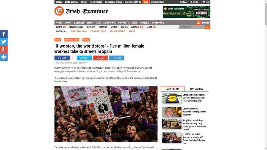 Portada Irish Examiner