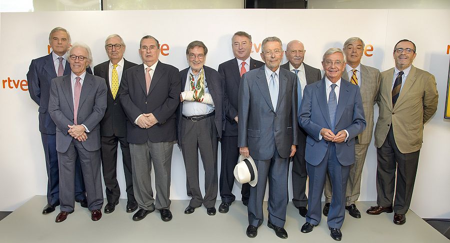 Jordi Garcia Candau, Fernando Castedo, Luis Solana, Jesús Sancho Rof, Eugenio Nasarre, José Antonio Sánchez, Alberto Oliart, Jesús Aparicio-Bernal, Rafael Ansón, Fernando López-Amor y Javier González Ferrari