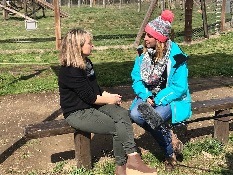 La Gisela en un moment de la grabació