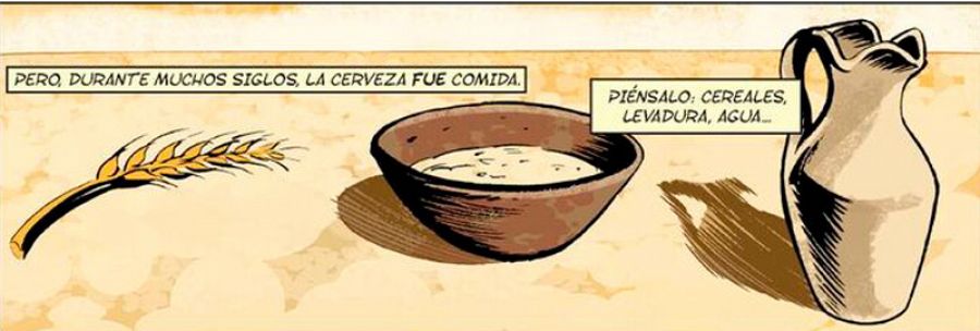 Viñeta de 'La historia en cómic de la cerveza'