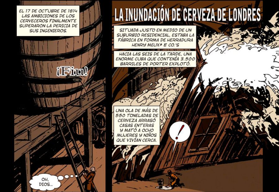 Viñeta de 'La historia en cómic de la cerveza'