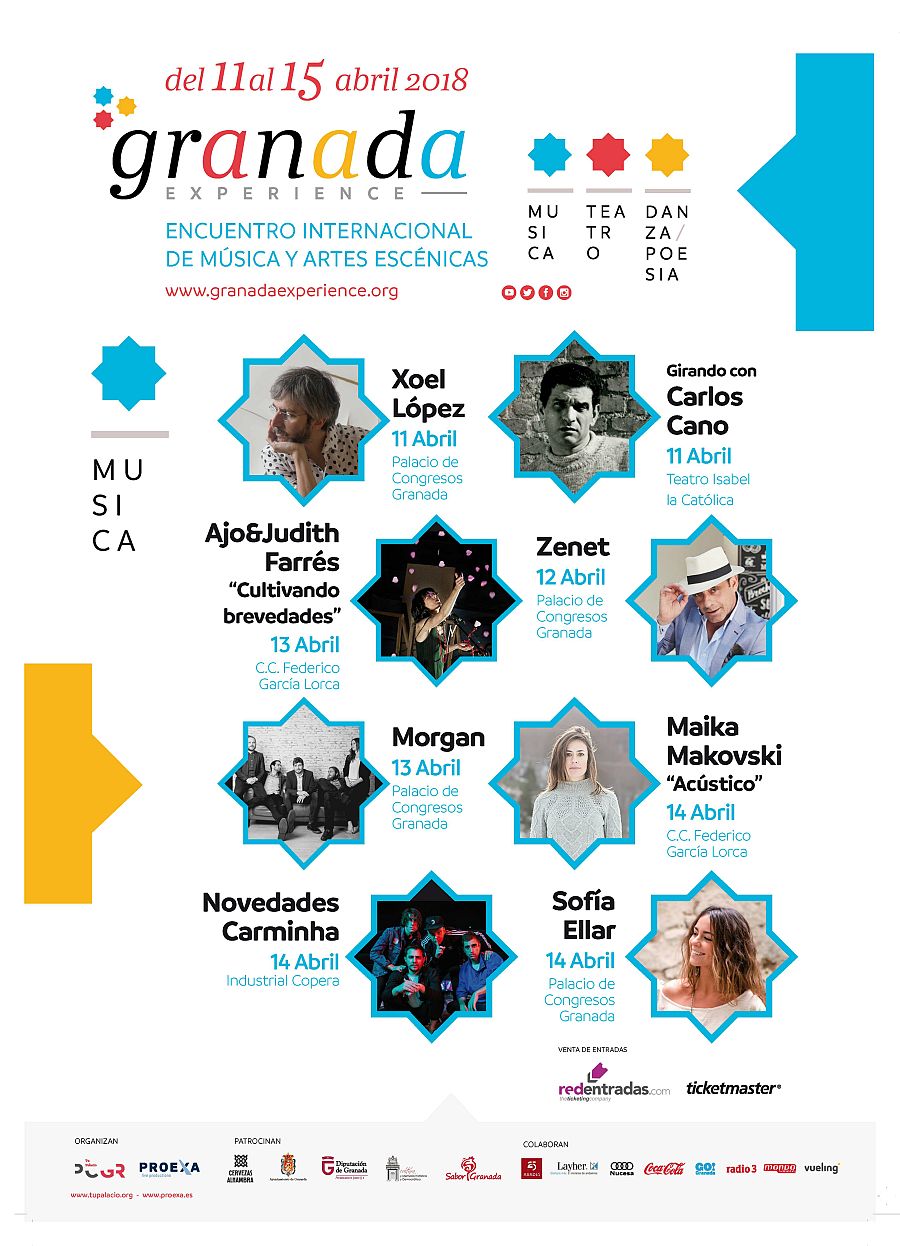 Agenda de conciertos del Granada Experience 2018