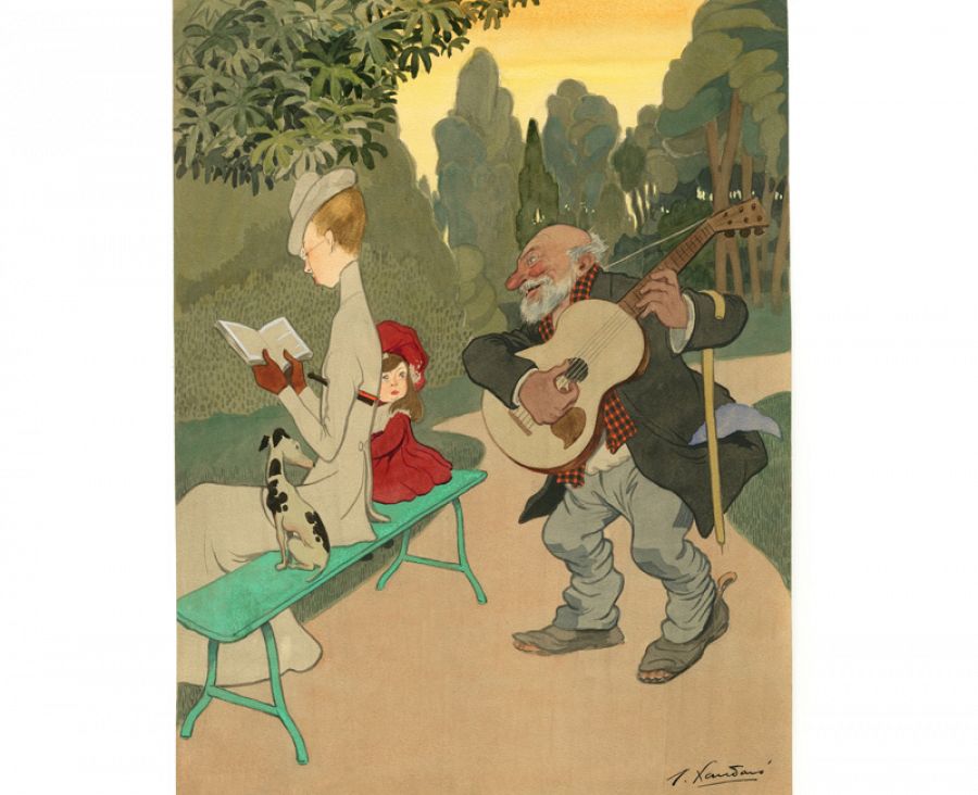 JOAQUÍN XAUDARÓ. ¡CANTA VAGABUNDO...!, 1908 ©MUSEO ABC