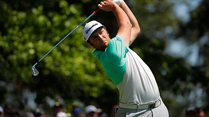 Jon Rahm, durante la primera jornada del Masters de Augusta
