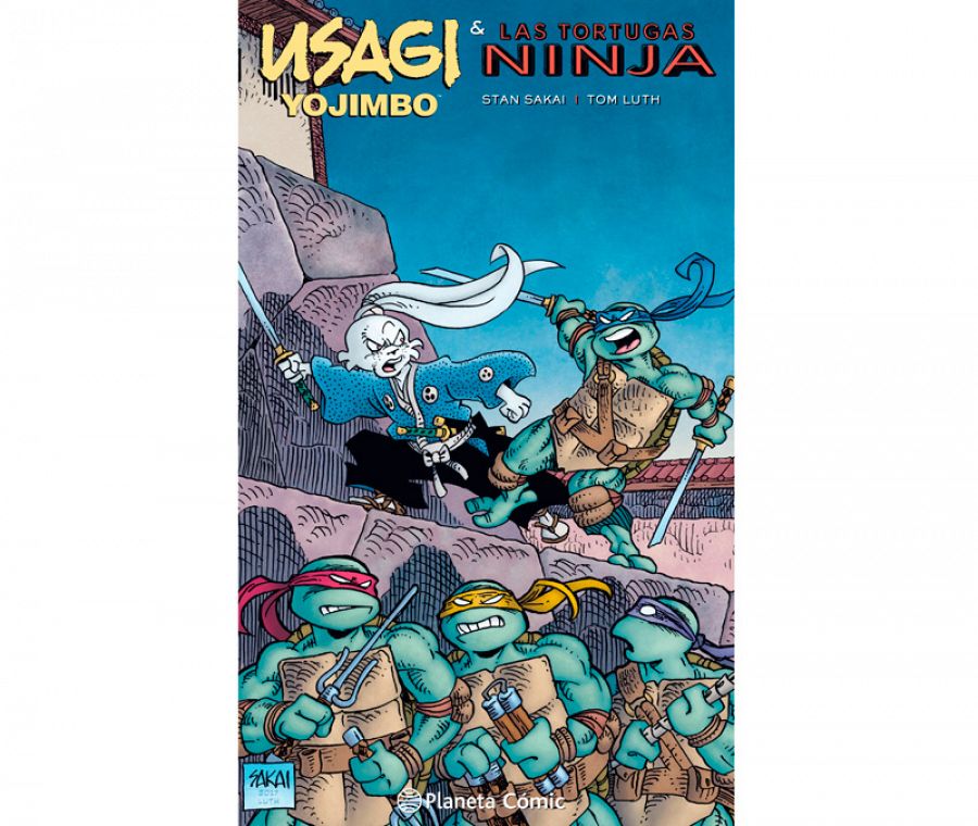 Portada de 'Usagi Yojimbo & las Tortugas Ninja'