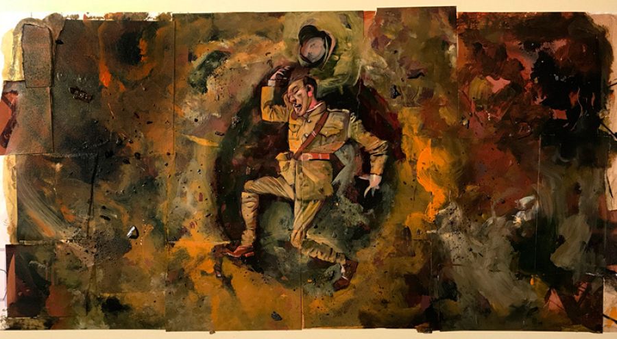 Ilustración de 'Black Dog. Los sueños de Paul Nash'