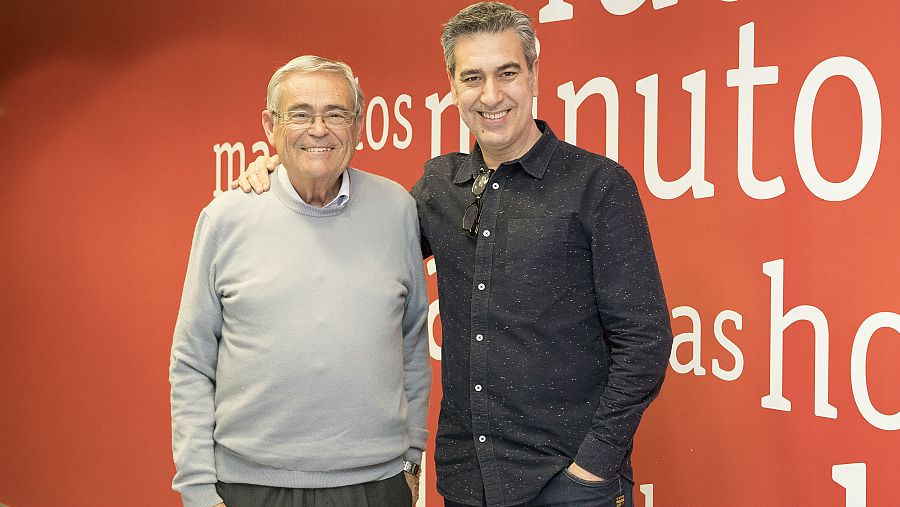 Andrés Miguel García y Arturo Martín, en la Casa de la Radio (Madrid)
