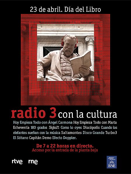 Radio 3 traslada toda su programación a la Biblioteca Nacional
