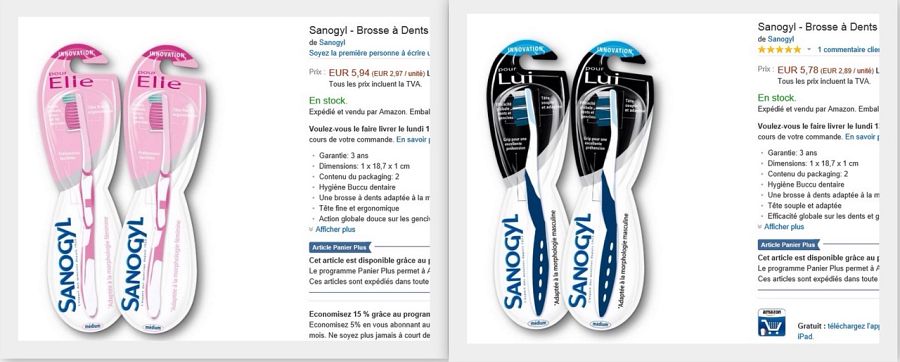 Cepillos de dientes para hombre y para mujer