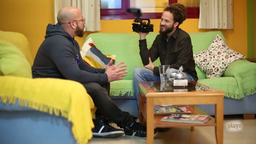 Jorge Sierra con uno de sus seguidores, Joaquín Fernández