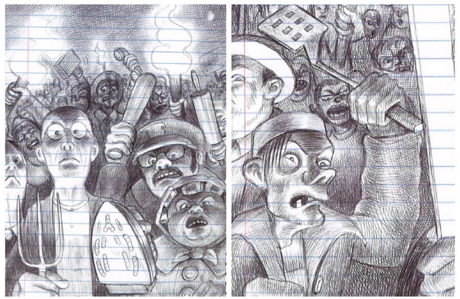 Páginas de 'Lo que más me gusta son los monstruos'