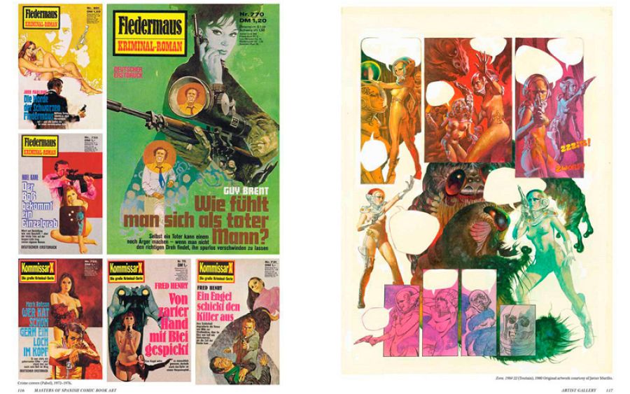 Páginas del libro 'Maestros españoles del arte del cómic'