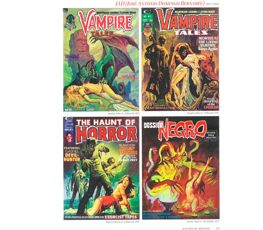 Página del libro 'Maestros españoles del arte del cómic'