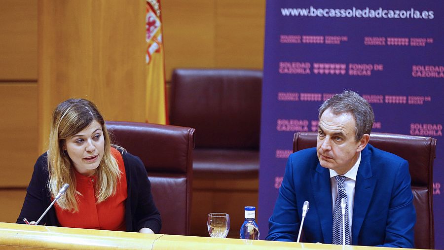 El expresidente del Gobierno José Luis Rodríguez Zapatero, en su intervención en el Senado